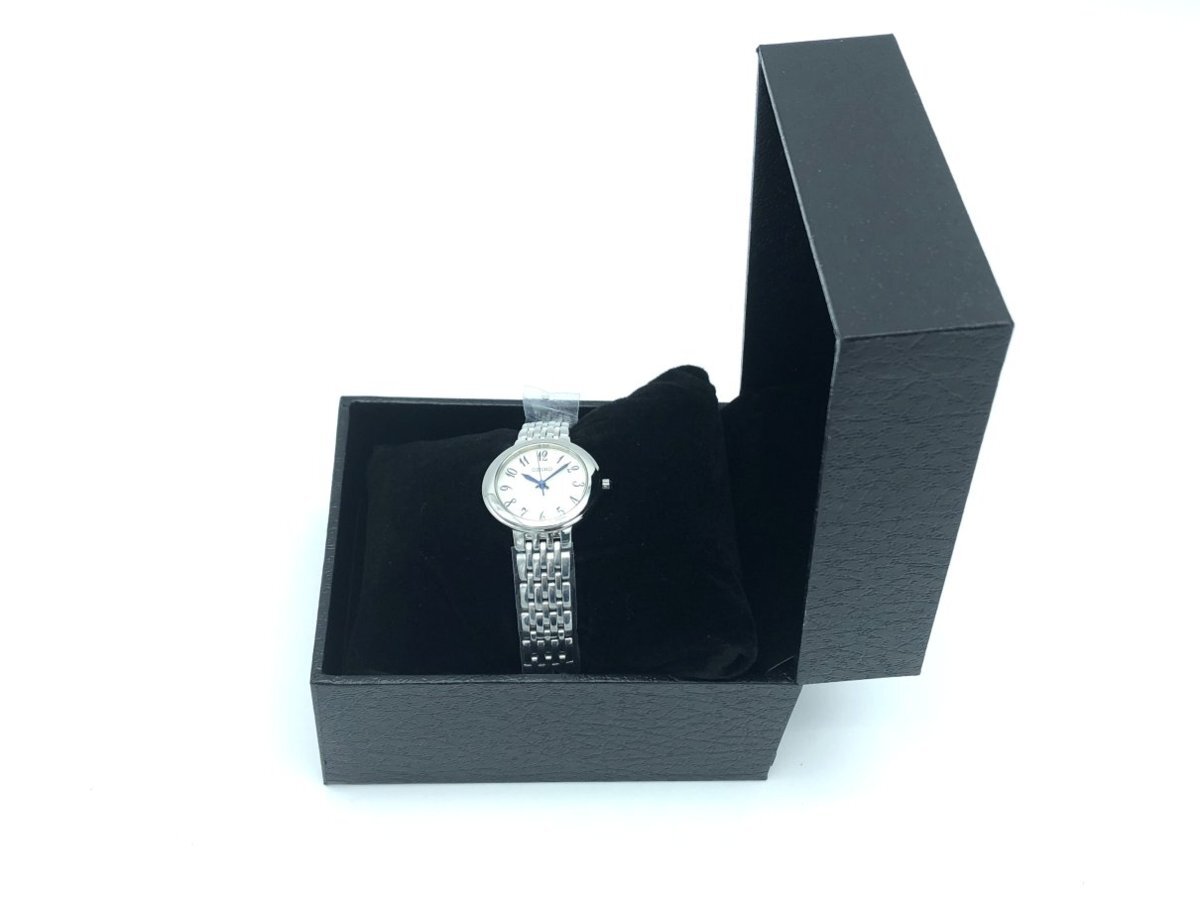 シンプル 盤色白+シルバーバンド 女性用 腕時計 セイコー 海外版 SRZ505P1_画像9