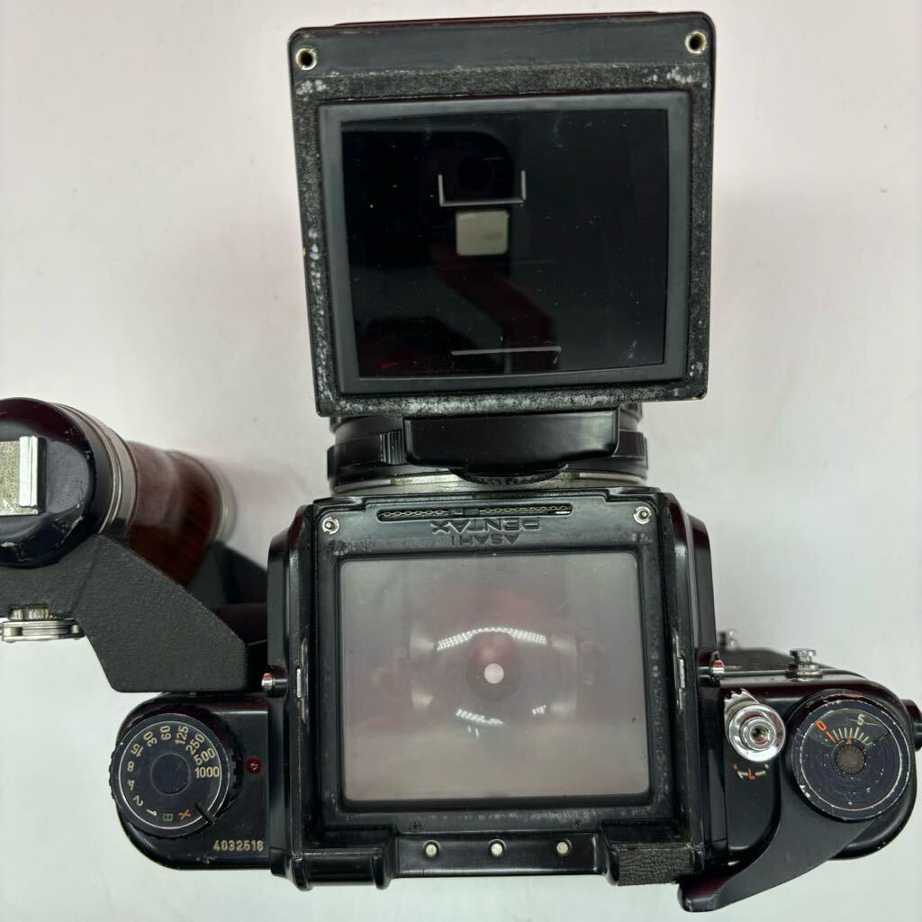 ◆ PENTAX 6×7 中判フィルムカメラ 木製グリップ ボディ Super-Multi-Coated TAKUMAR 6×7 F4.5/75 レンズ 現状品 ペンタックスの画像6
