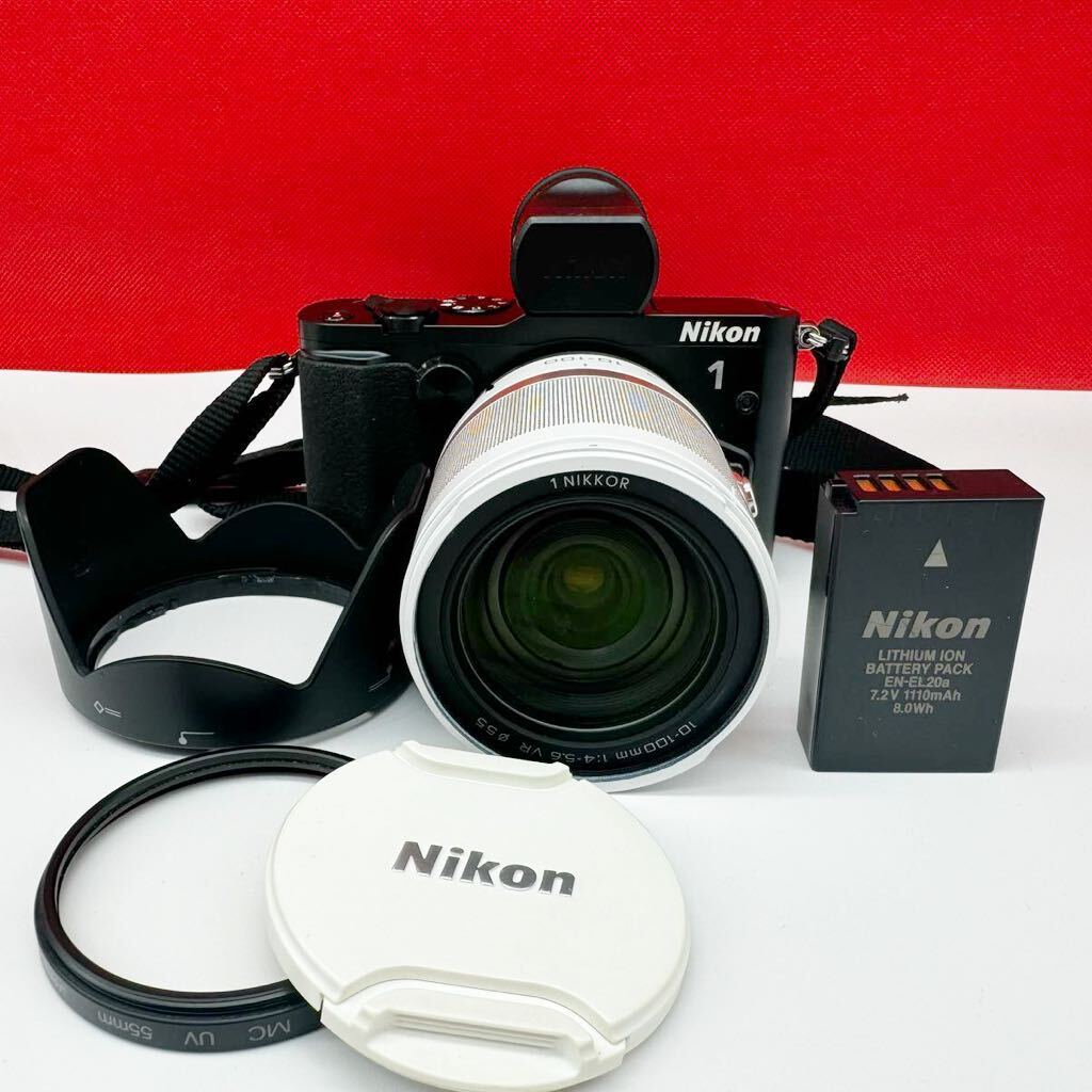 ▲ Nikon 1 V3 ボディ ミラーレス一眼 1NIKKOR 10-100㎜1:4-5.6 VR 動作確認済 ジャンク 現状品 ニコン_画像1