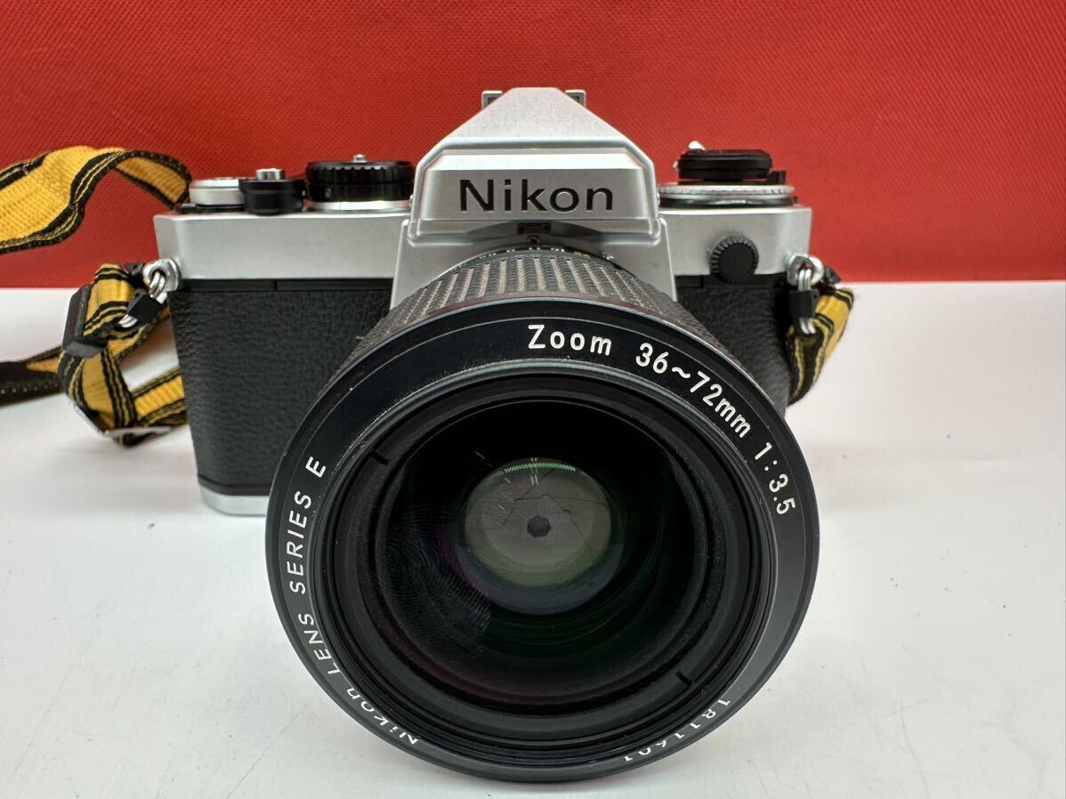 ▽ Nikon FE フィルム一眼レフカメラ ボディ Zoom 36〜72mm F3.5 カメラ レンズ 動作確認済 シャッター、露出計 OK ニコン_画像2