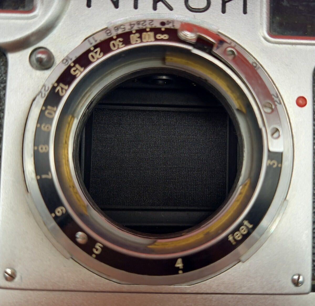 ■ Nikon S2 フィルムカメラ レンジファインダー ボディ NIKKOR-H F2 5cm レンズ 動作確認済 シャッターOK 現状品 ニコン_画像7