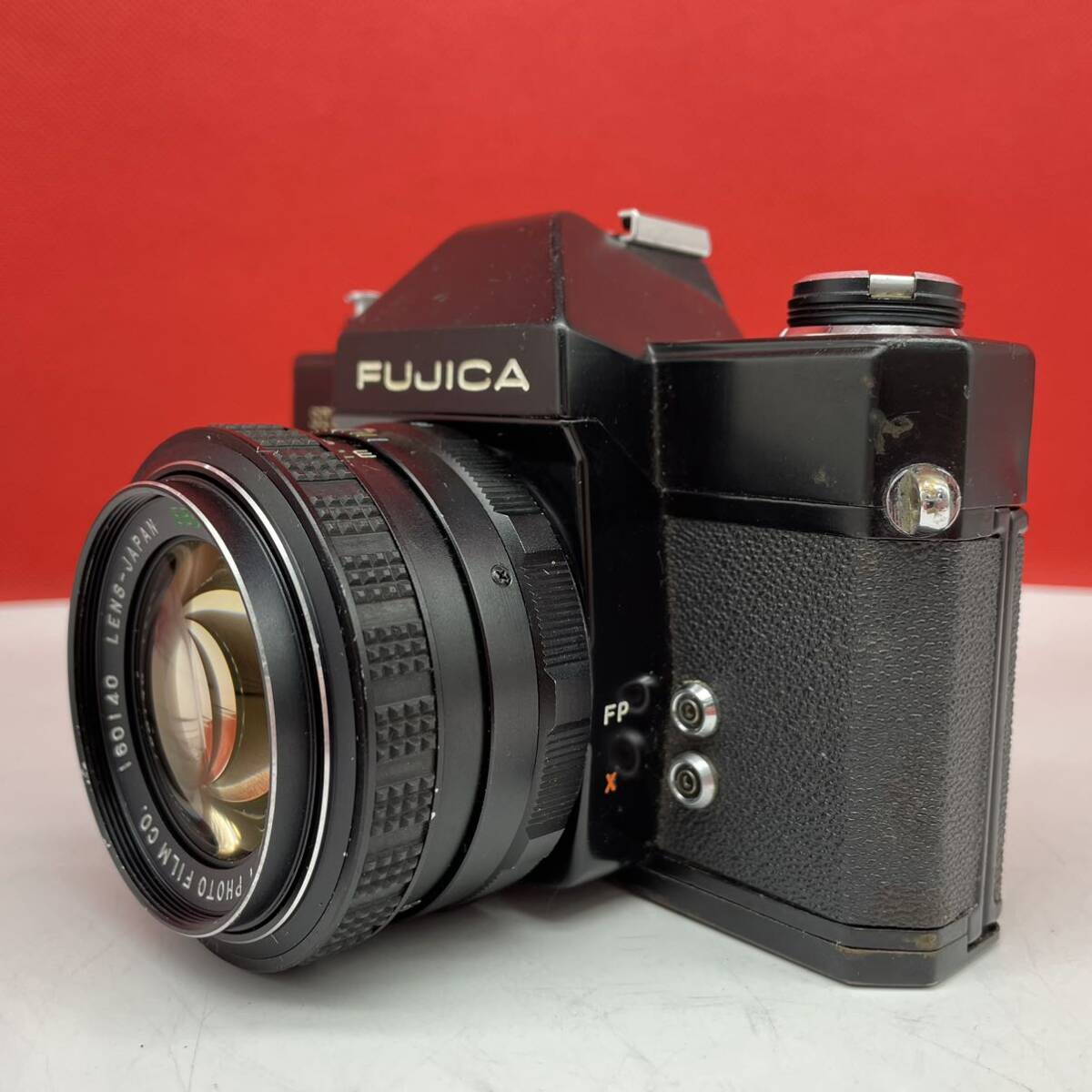 □ FUJICA ST801 ボディ ブラック EBC FUJINON 50mm F1.4 レンズ 一眼レフカメラ フィルムカメラ シャッターOK 現状品 フジカ 富士フィルム_画像4