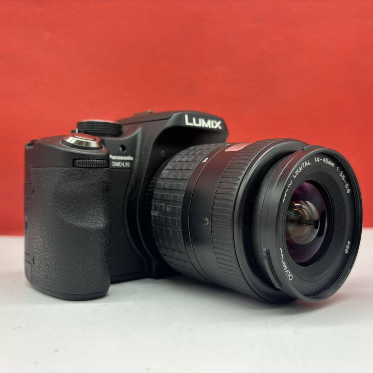 ◆ Panasonic DMC-L10 デジタル一眼レフカメラ ボディ OLYMPUS ZUIKO 14-45mm F3.5-5.6 レンズ シャッター、フラッシュOK パナソニックの画像4