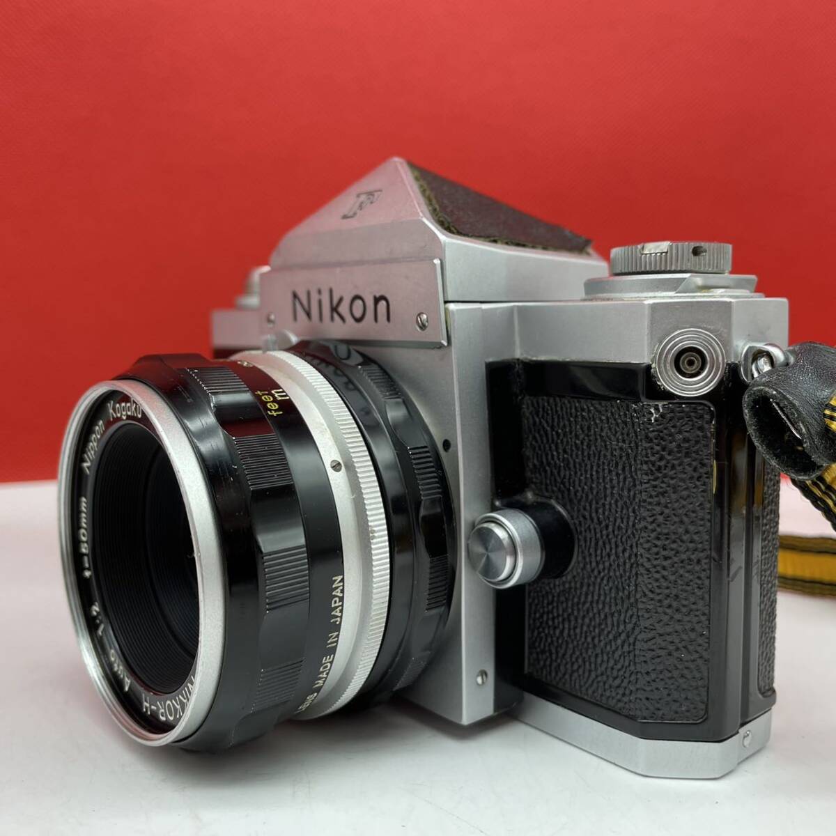 □ Nikon F アイレベル 一眼レフカメラ フィルムカメラ ボディ NIKKOR-H Auto 50mm F2 レンズ シャッターOK ニコンの画像4