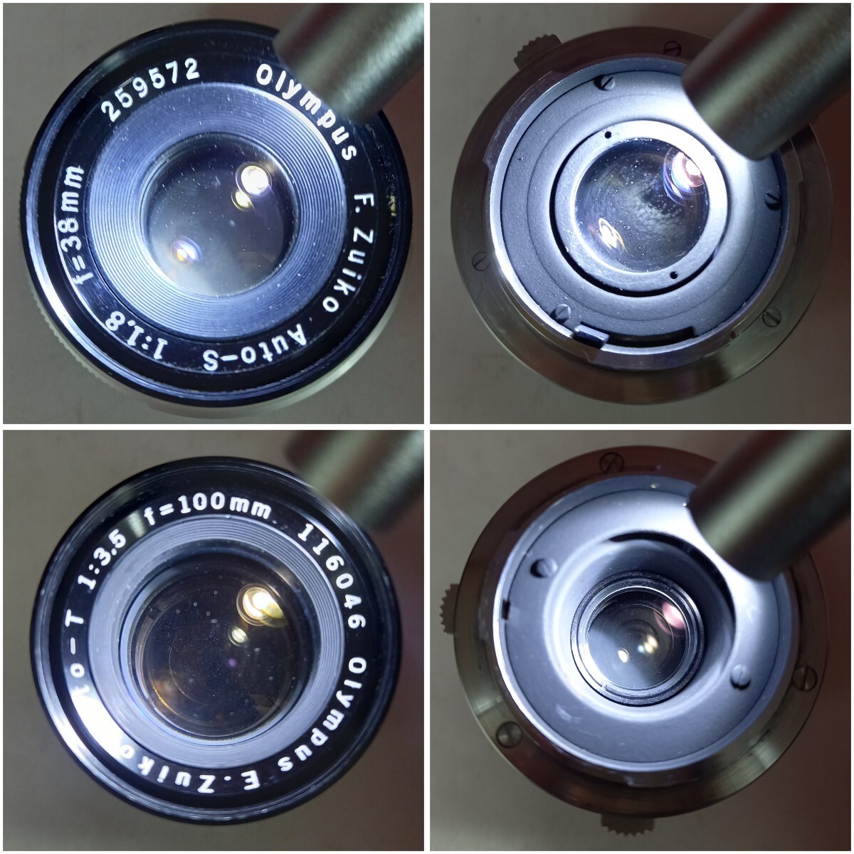 ■ OLYMPUS PEN F PEN-FV フィルムカメラ 一眼レフ F.Zuiko Auto-S F1.8 38mm Auto-T F3.5 100mm レンズ シャッターOK オリンパスの画像9