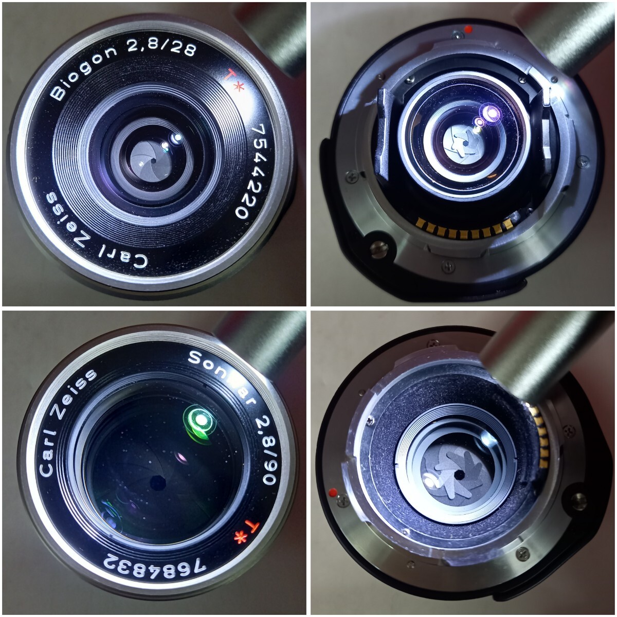 ■ CONTAX G1 レンジファインダー フィルムカメラ ボディ Carl Zeiss Biogon 2.8/28 Sonnar 90 T* レンズ 動作確認済 TLA140 コンタックスの画像10