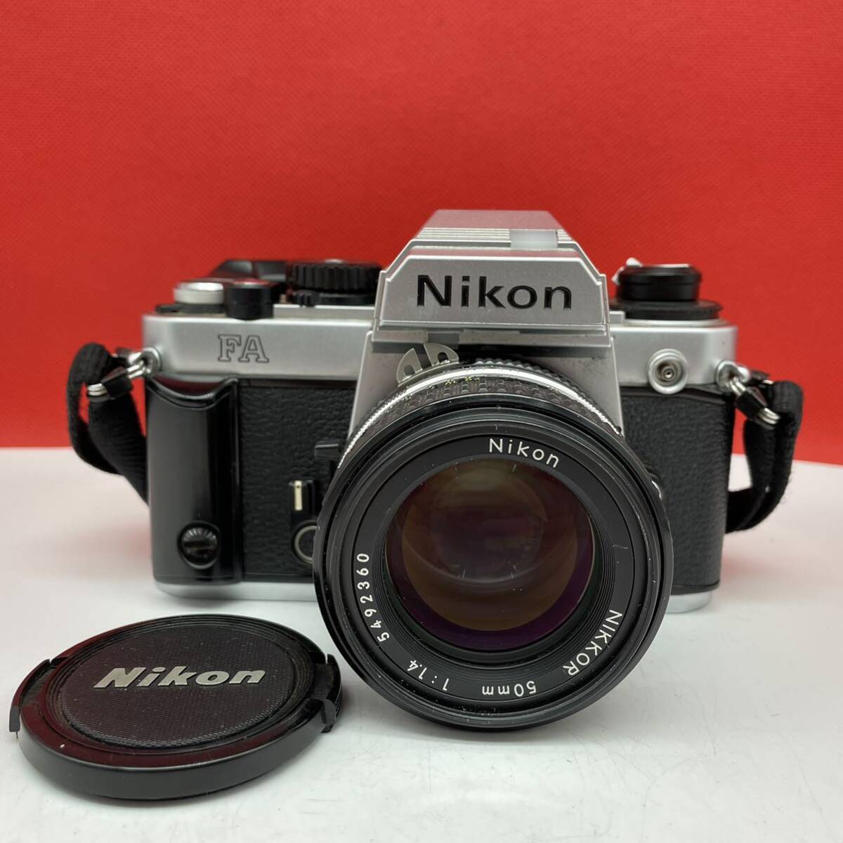 □ Nikon FA フィルムカメラ 一眼レフカメラ ボディ NIKKOR 50mm F1.4 Ai-s レンズ シャッター、露出計OK ニコン_画像1