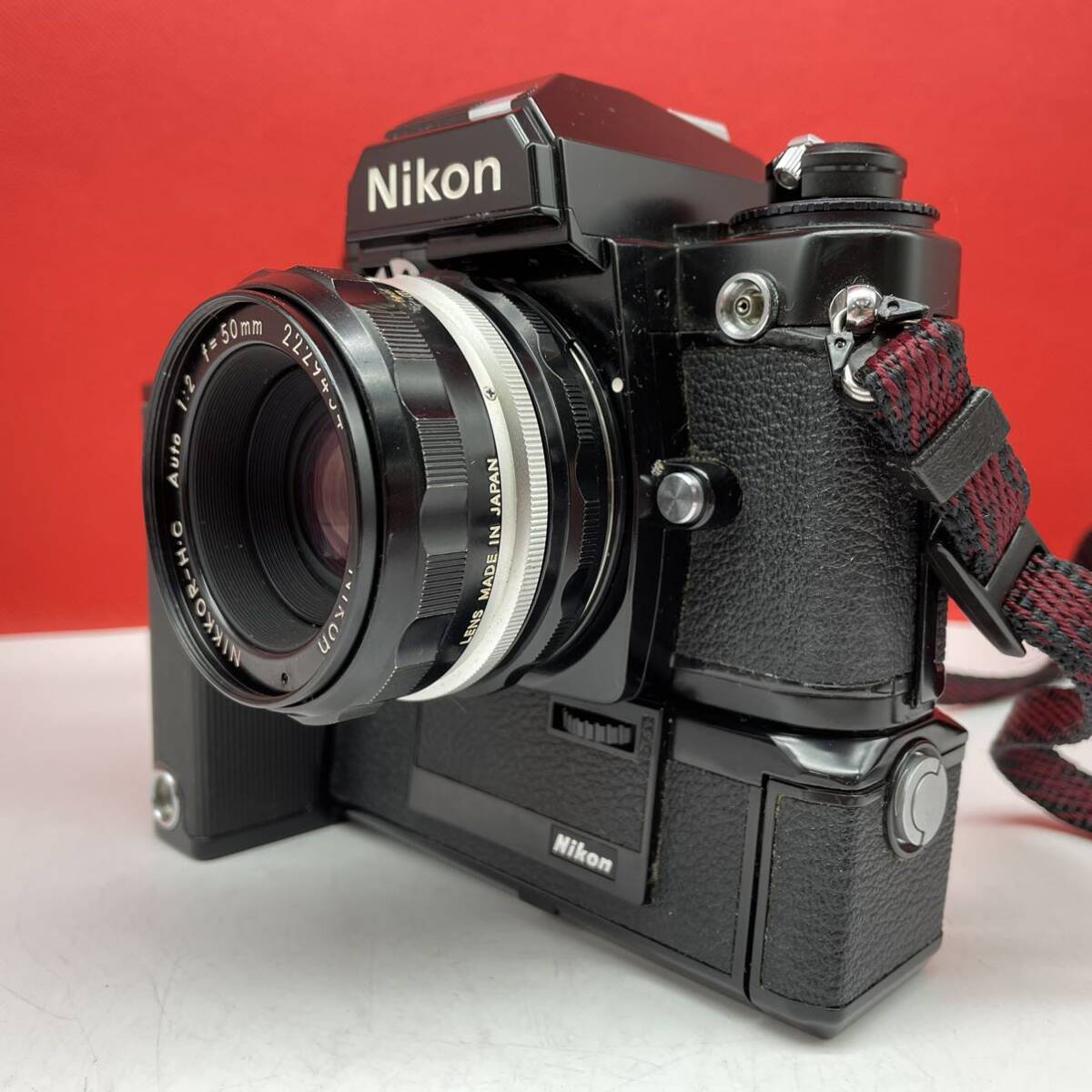 □ Nikon FA 一眼レフ フィルムカメラ ブラック ボディ NIKKOR-H.C Auto 50mm F2 Ai レンズ MD-15 モータードライブ 動作確認済 ニコン_画像4