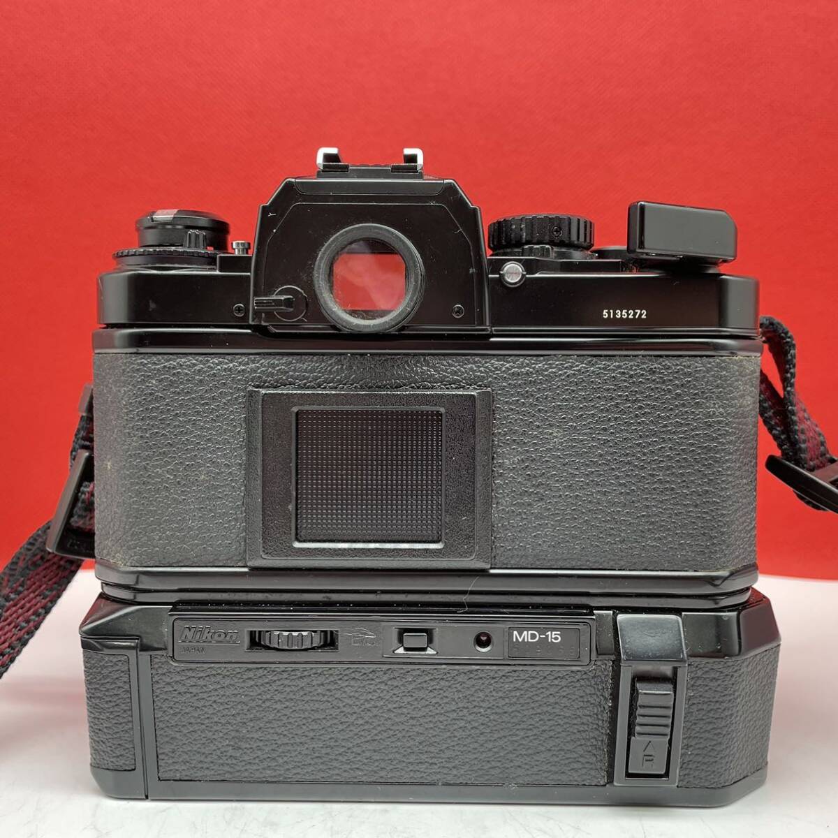 □ Nikon FA 一眼レフ フィルムカメラ ブラック ボディ NIKKOR-H.C Auto 50mm F2 Ai レンズ MD-15 モータードライブ 動作確認済 ニコン_画像3