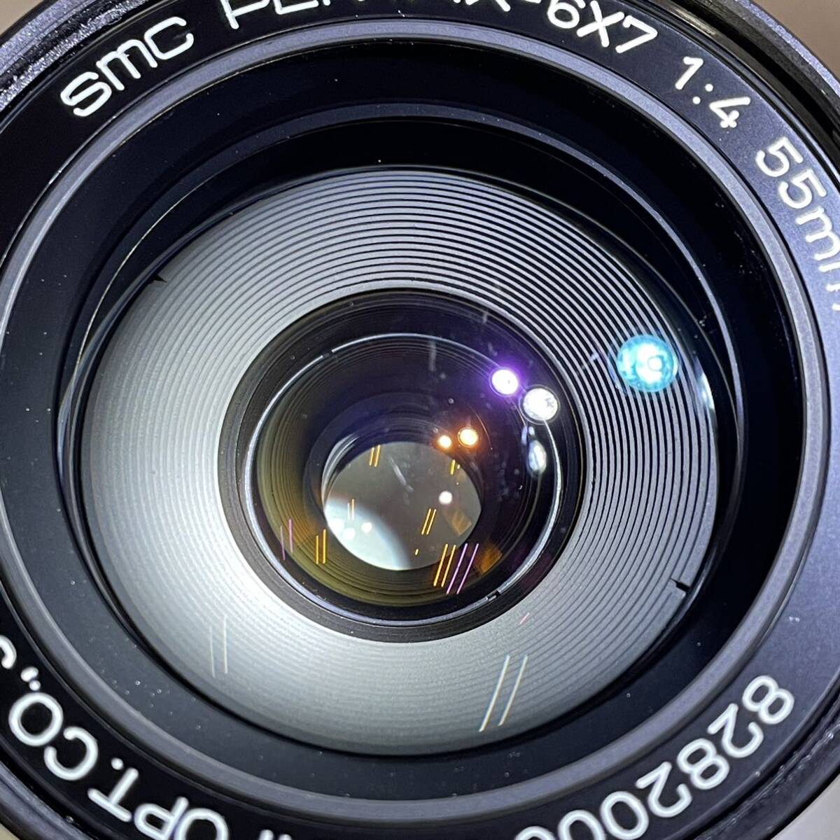 □ 防湿庫保管品 使用数回 PENTAX smc PENTAX-6×7 55mm F4 中判 カメラレンズ マニュアルフォーカス ペンタックス_画像7
