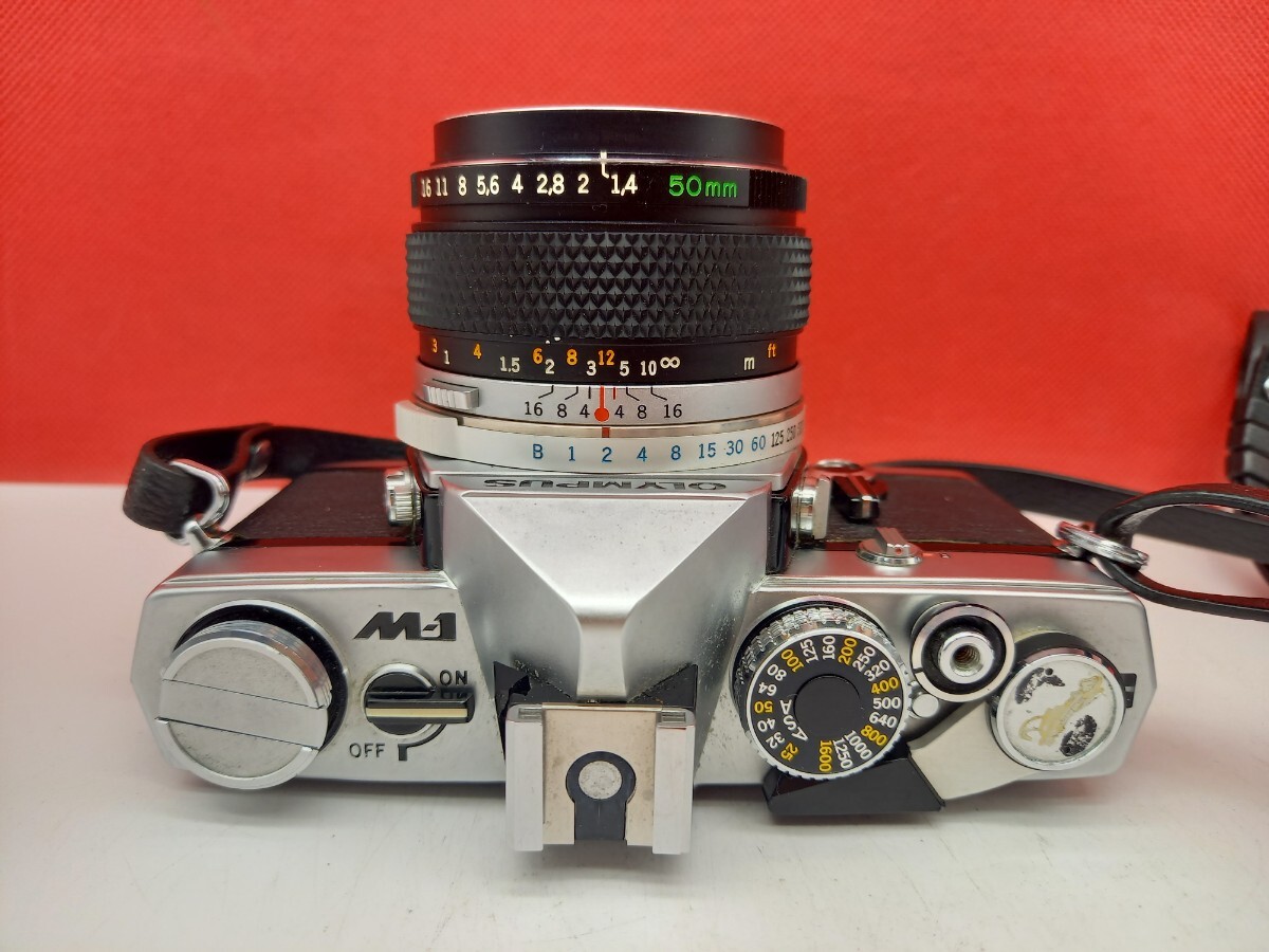 ■ OLYMPUS M-1 ボディ M-SYSTEM G.ZUIKO AUTO-S F1.4 50mm レンズ 動作確認済 シャッター、露出計OK フィルム一眼レフカメラ オリンパスの画像5