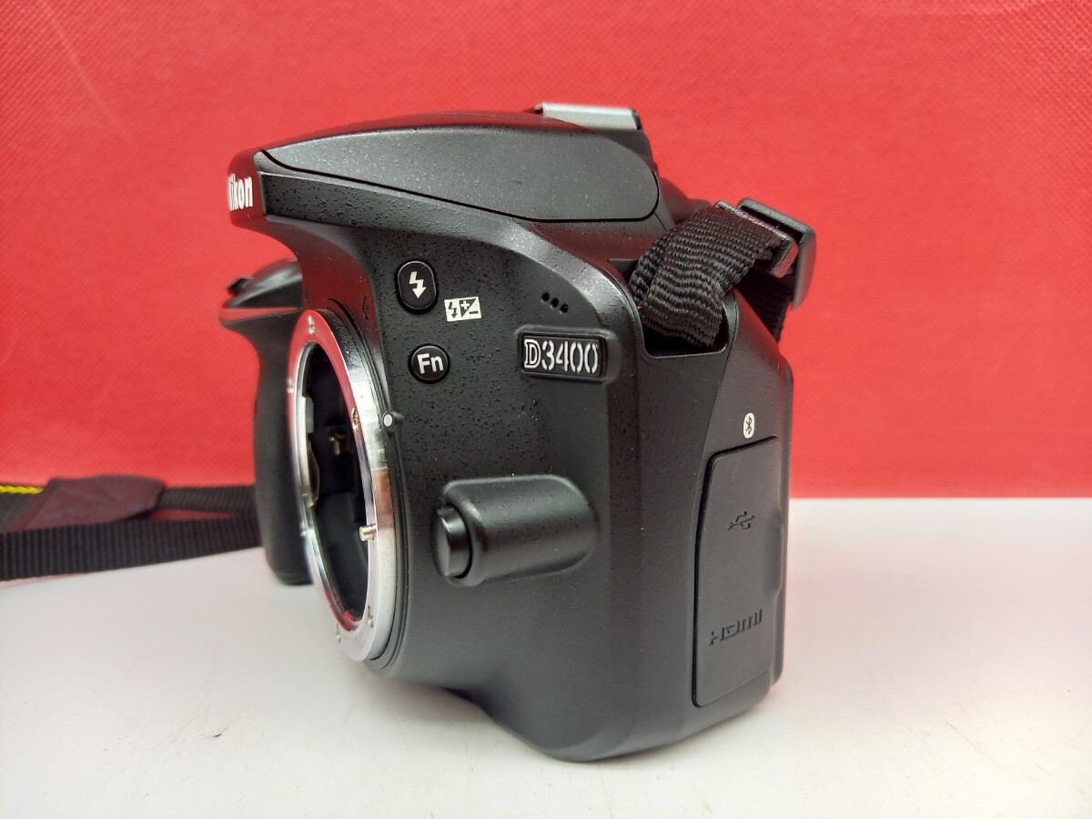 ■防湿庫保管品 Nikon D3400 デジタル一眼レフカメラ ボディのみ 動作確認済 バッテリー 充電器 付属品 ニコン_画像2