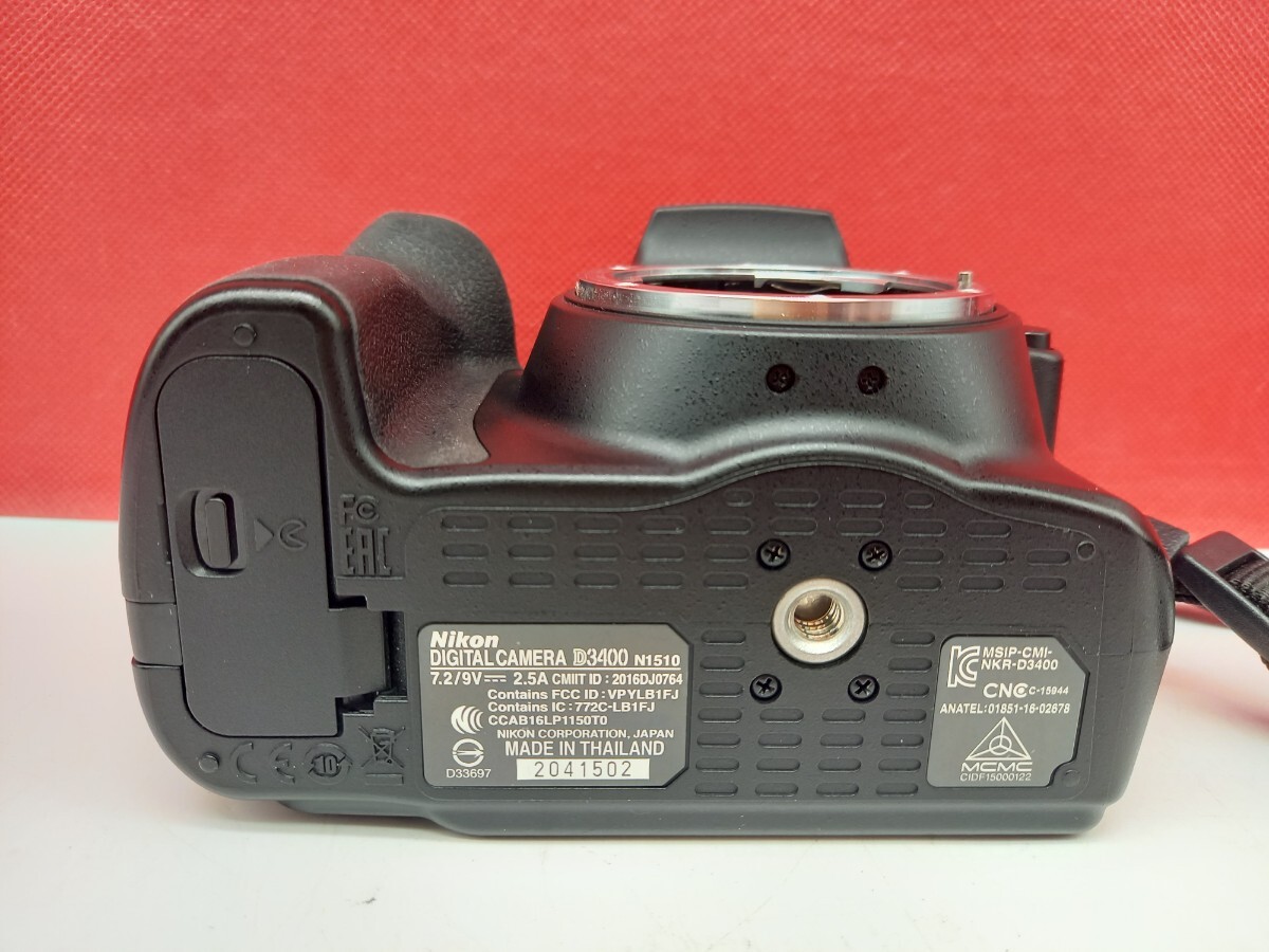 ■防湿庫保管品 Nikon D3400 デジタル一眼レフカメラ ボディのみ 動作確認済 バッテリー 充電器 付属品 ニコン_画像6