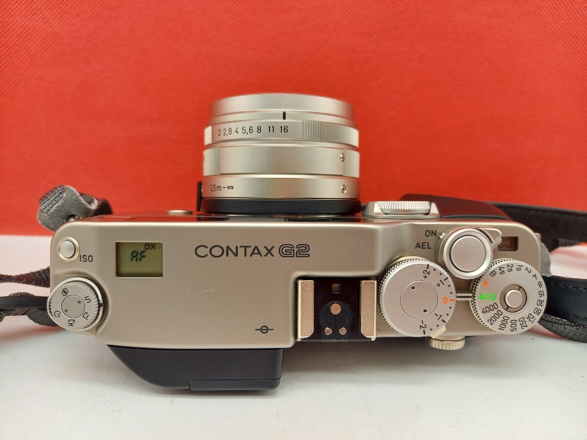 ■ CONTAX G2 レンジファインダー フィルムカメラ Carl Zeiss Planar 2/45 T* レンズ 動作確認済 シャッターOK コンタックスの画像5