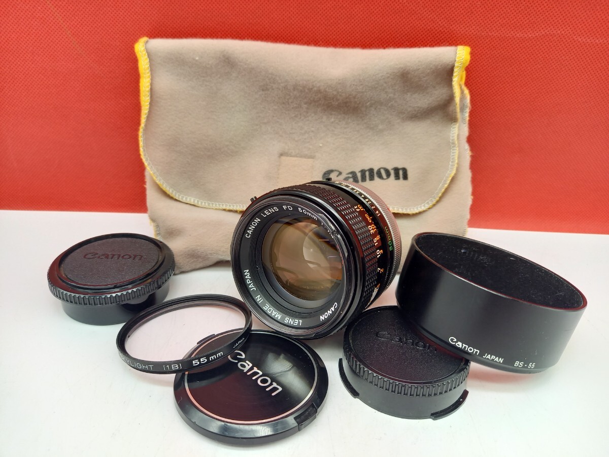 ■ CANON FD 50mm F1.4 S.S.C カメラ 単焦点 レンズ マニュアル 付属品 キャノン_画像1