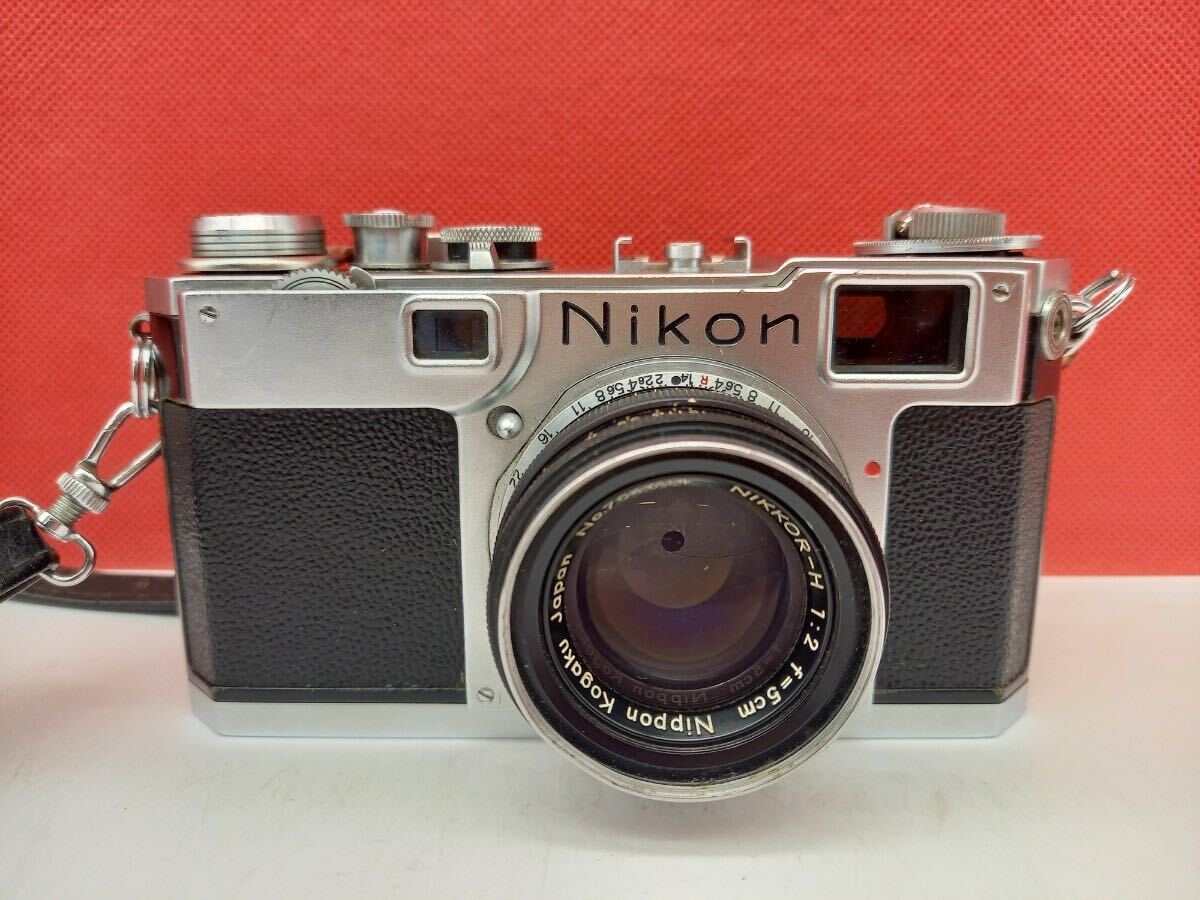 ■ Nikon S2 フィルムカメラ レンジファインダー ボディ NIKKOR-H F2 5cm レンズ 動作確認済 シャッターOK 現状品 ニコン_画像1