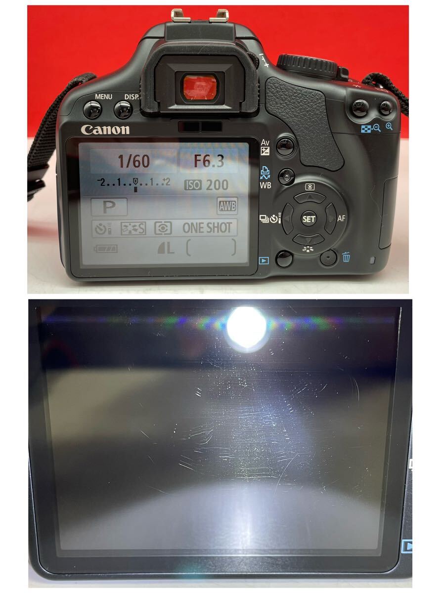 □ Canon EOS Kiss X2 デジタル一眼レフカメラ ボディ ZOOM LENS EF-S 18-55mm F3.5-5.6 IS レンズ シャッター、フラッシュOK キャノンの画像3