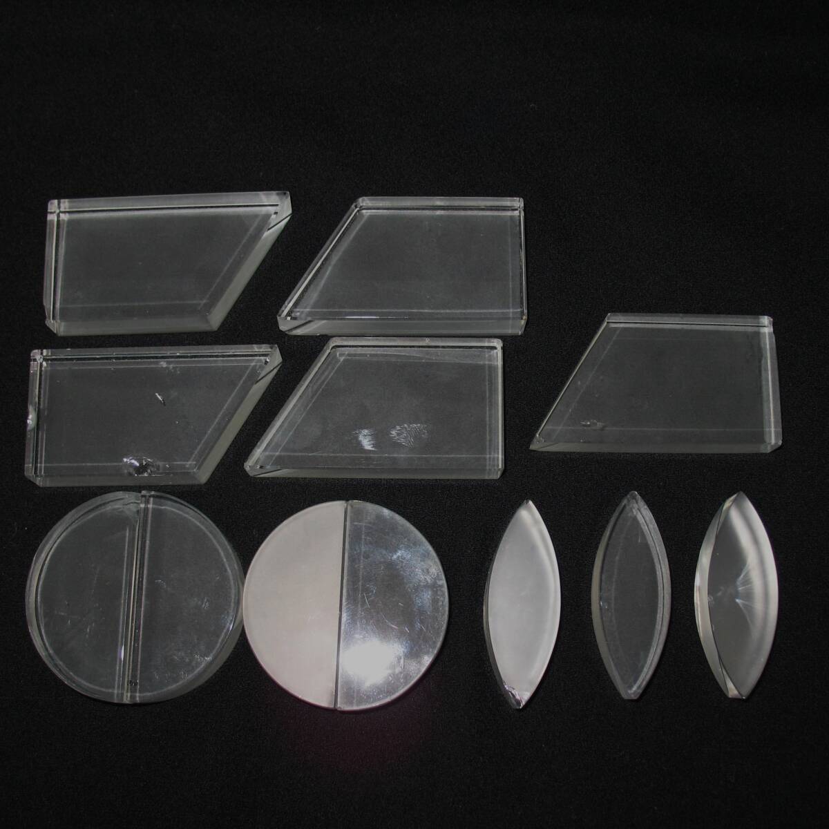 ゆうパック.60サイズ送料記載み　光の屈折実験 ガラスセット　反射実験　ガラス.遊び　小さな傷有り　ガラス飾り.オブジェ（赤枠.樂多我）_画像7