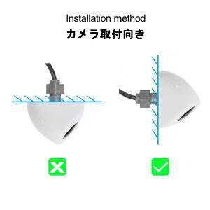 AHD車載汎用リアカメラ 車載バックカメラ ナンバープレート取付 12V 超小型 高画質 超強暗視 防水日本語説明書 RCA接続 下向き取付_画像9