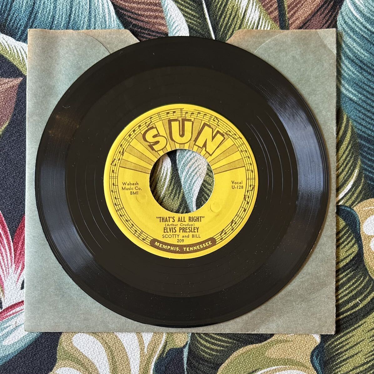 Elvis Presley Scotty And Bill 7inch That's All Right .. 1954 US Original Pressing Sun Records - 209 ロカビリー_画像1