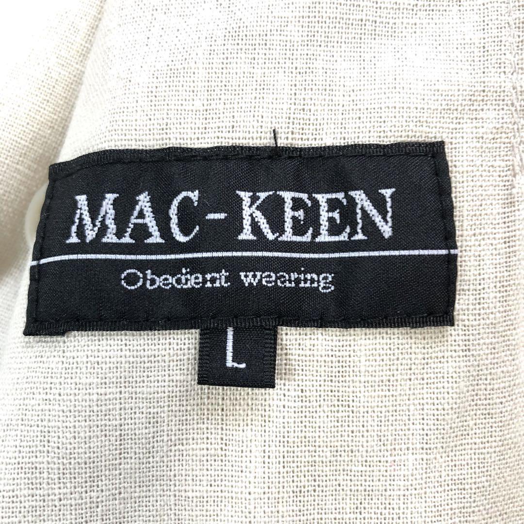 美品　MAC-KEEN 　リネン 混　ジャケット L 　ジャケット 2B　 ホワイト系