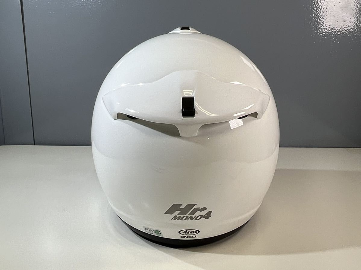 *Arai full-face helmet Hr MONO4 SNELL T8133 5960cm under M2010 standard made in Japan ARAI white shield scratch equipped secondhand goods control K121