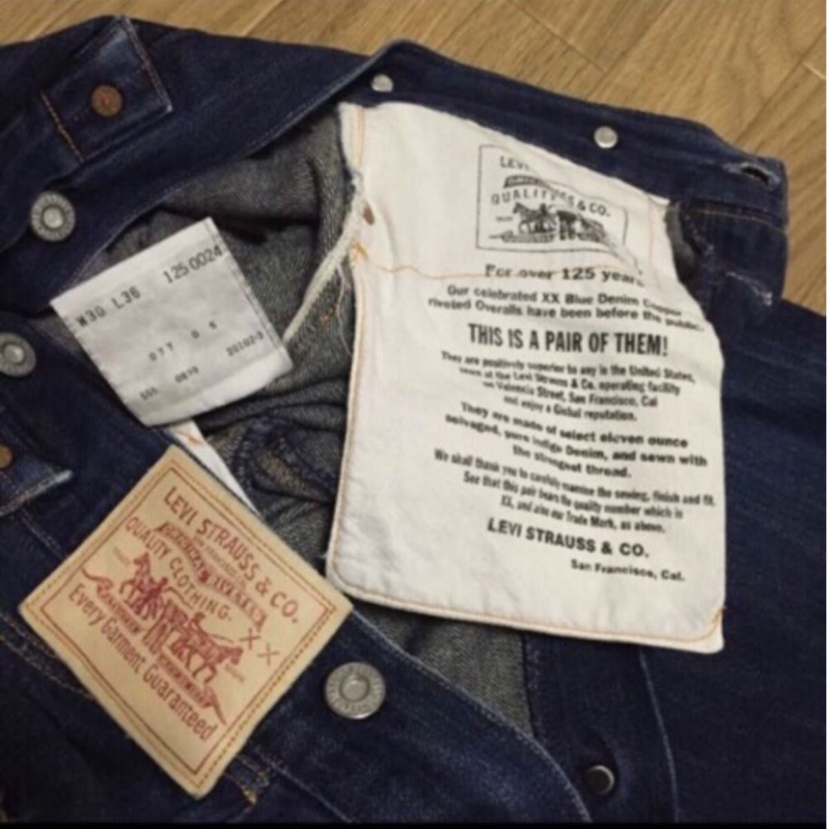 リーバイス 501-XX W30L36 125周年 1886年モデル LEVI'S  LVC  バレンシア工場 555刻印 