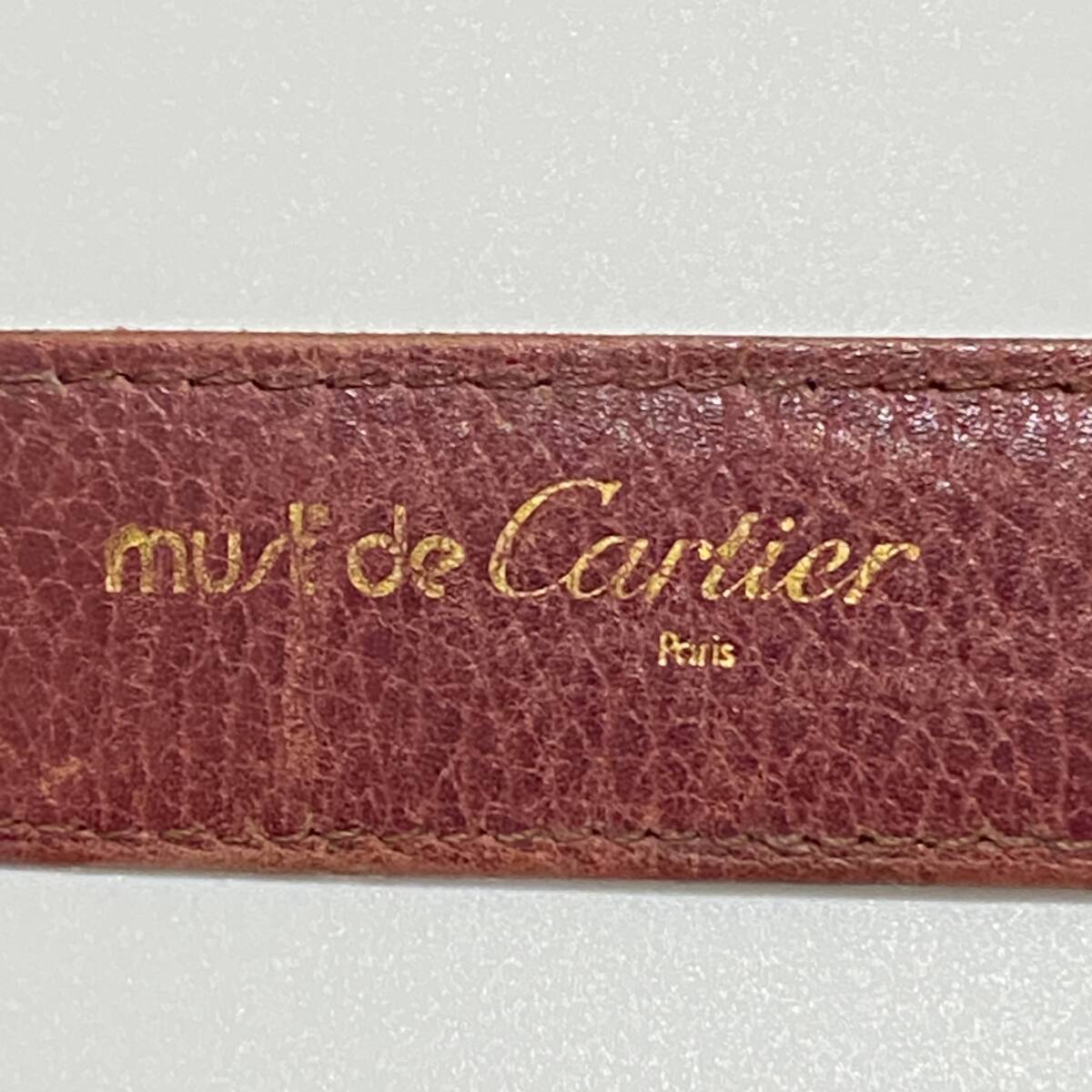 Cartier カルティエ　カルチェ　レディースベルト　ファッションベルト　赤系　ボルドー_画像5