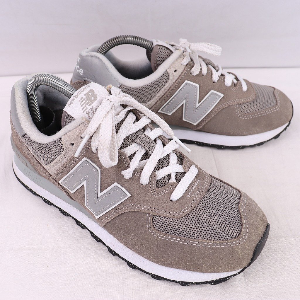 574 ニューバランス 25.0cm/new balance グレー 灰色 白 中古 古着 スニーカー メンズ yy9027_画像7