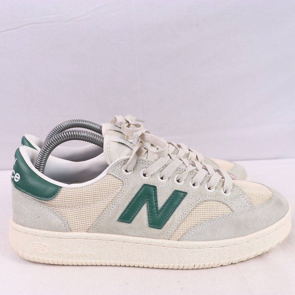 PRO COURT ニューバランス 26.0cm/New Balance ライトグレー アイボリー 緑 中古 古着 スニーカー メンズ yy9043_画像4