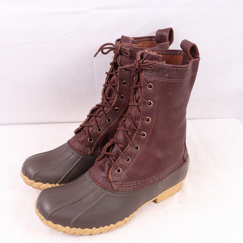 【2024年】お歳暮ギフト 8 US ビーンブーツ / bb974 中古 ブーツ メンズ ガムシュー L.L.Bean LLビーン アメリカ製 ダークブラウン 8ホール USA製 位 26.0cm 男性用