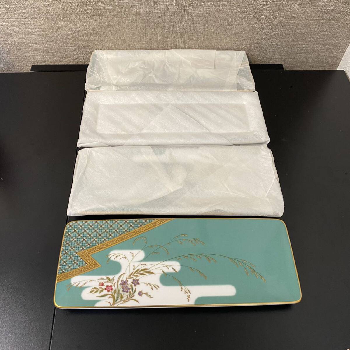乃りたけ 角皿 4枚 ノリタケ Noritake 和食器 和風モダン 銘々皿 未使用品 A443の画像2