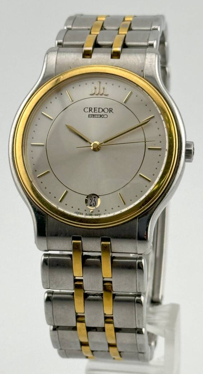 【セイコー　1円～】　◎SEIKO◎　GCAZ004　8J86-6A00　クレドール　デイト　腕時計　クォーツ　稼働　メンズ　L86H17_画像1