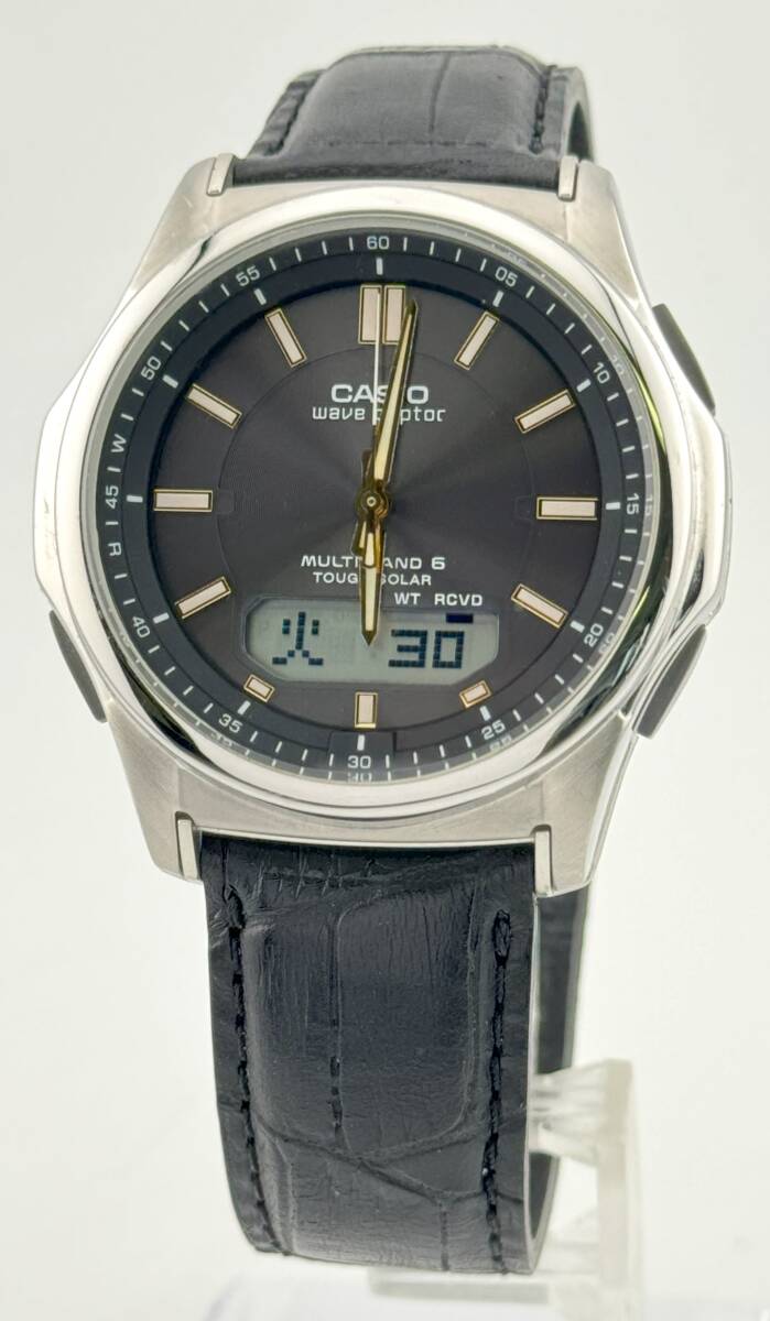 【カシオ 1円～】 ◎CASIO◎ WVA-M630 ウェーブセプター タフソーラ アナログデジタル 腕時計 稼働 メンズ B8872の画像1