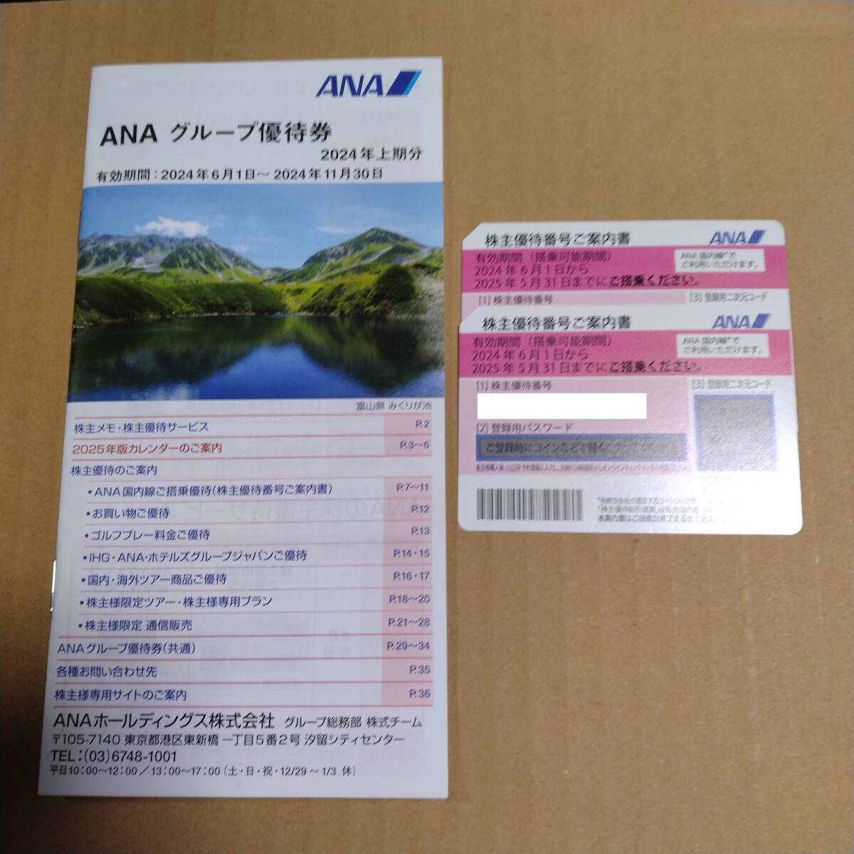 ★最新★ANA（全日空）株主優待券2枚＆グループ優待券1冊_画像1