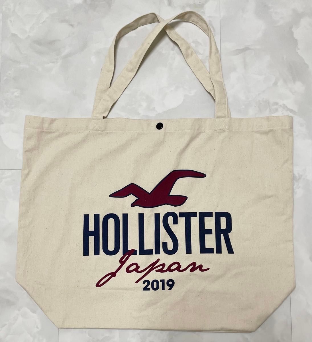 Hollister  ホリスター　バック　アバクロ姉妹ブランド　トートバッグ　大 コットン ロゴ