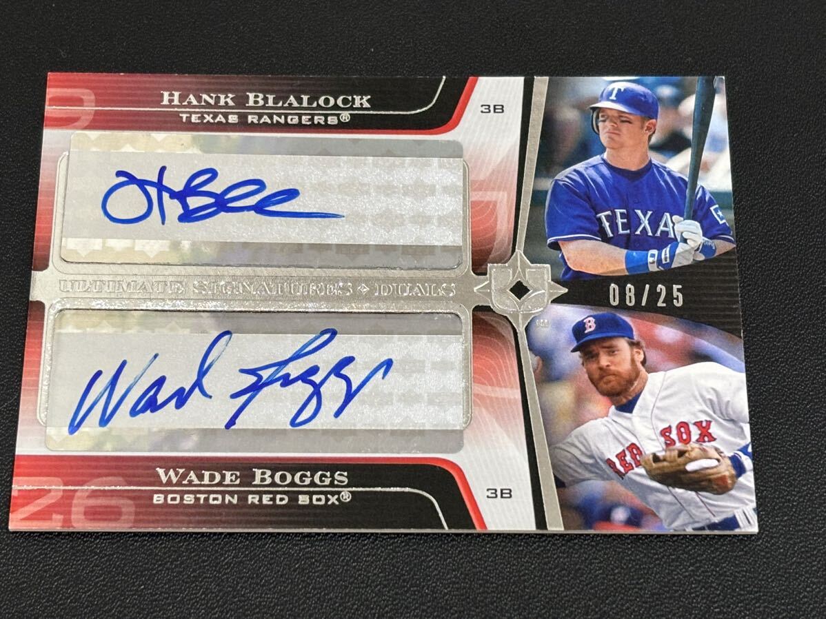 【08/25】2004 Ultimate Collection Wade Boggs Hank Blalock Dual Signatures Auto DS-BB_画像1