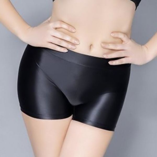 b122[XL размер ] женский Boxer модель шорты брюки глянец видеть . хлеб костюмированная игра sexy Dance фотосъемка большой размер чёрный 