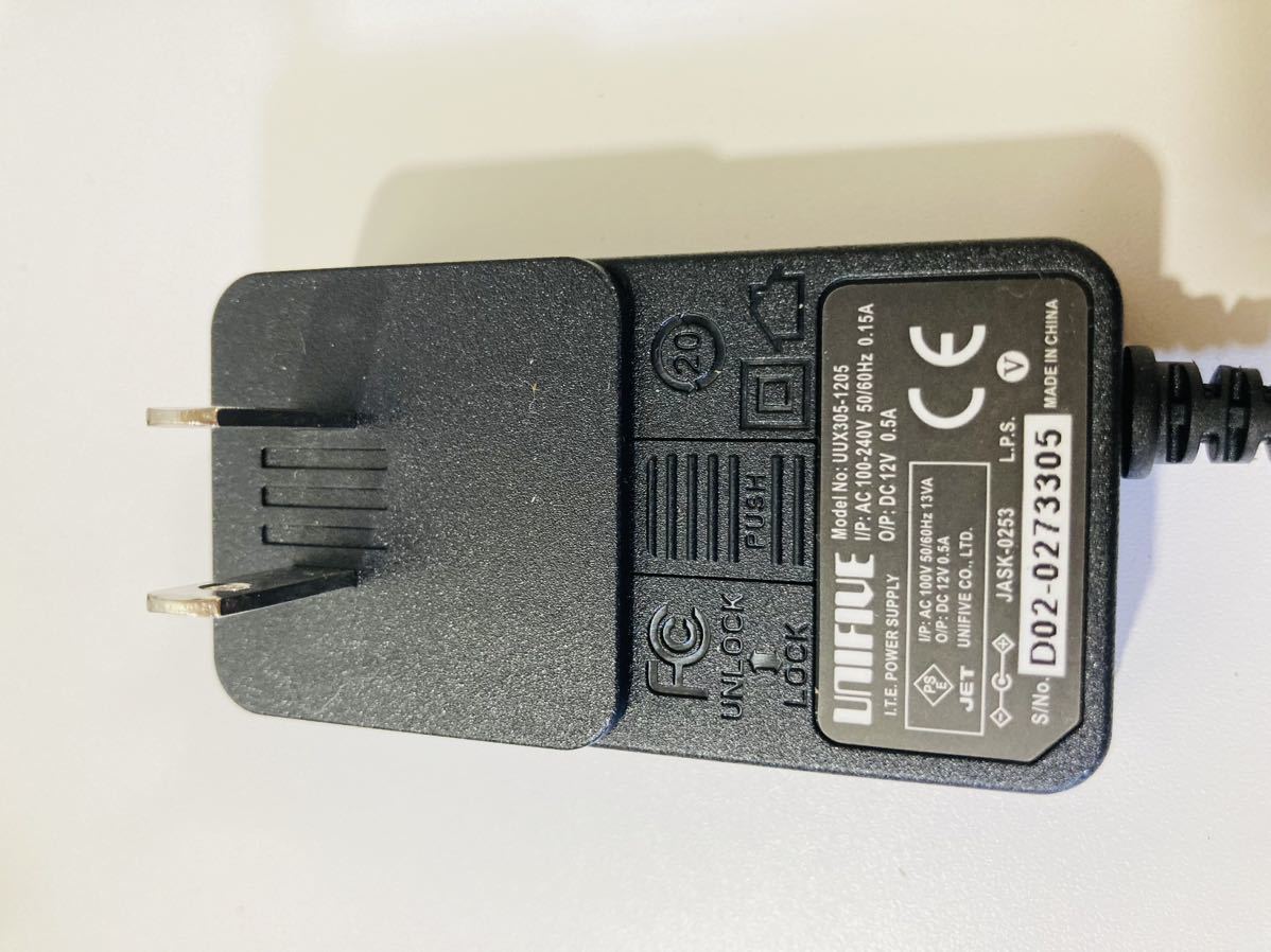 10個まとめ UNIFIUE ACアダプタ- UUX305-1205 12V 0.5A AC100-240V 充電器 未使用の画像9