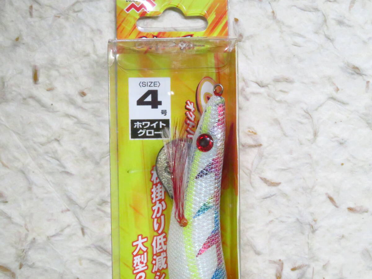 タコエギ オクトパスタップ 4号 ホワイトグロー イエロー オールオレンジ 6個セット 新品 ドラゴン マルシン漁具 4.0号の画像3