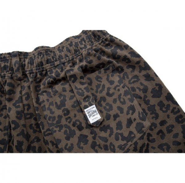 送料0 【 FLUTTER 】フラッター The Holiday -Comfy fit- Leopard Twill Easy Pants / BROWN-M [flutter-leo] ヘビーツイルイージーパンツ_画像5