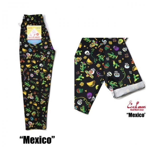 送料0 【COOKMAN】クックマン Chef Pants シェフパンツ Mexico メキシコ柄 231-21803 -S 男女兼用 イージーパンツ コックパンツ 西海岸_画像5