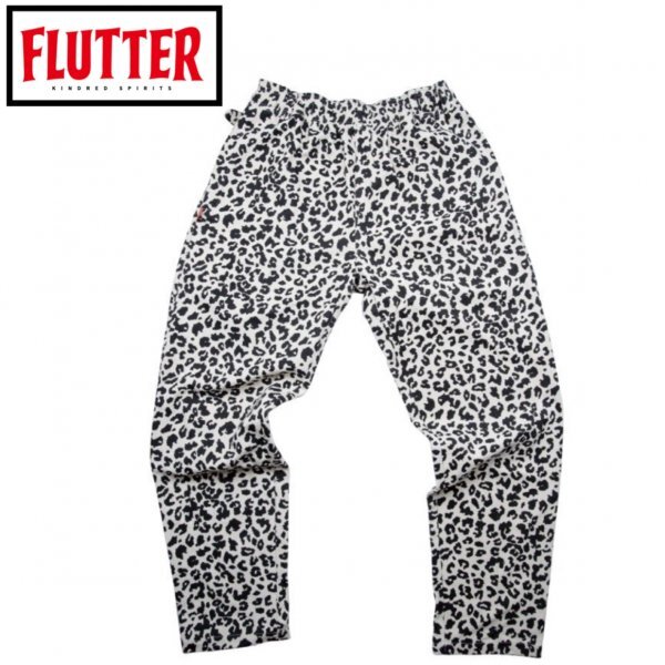 送料0 【 FLUTTER 】フラッター The Holiday -Comfy fit- Leopard Twill Easy Pants / IVORY-L [flutter-leo] ヘビーツイルイージーパンツ_出品カラー