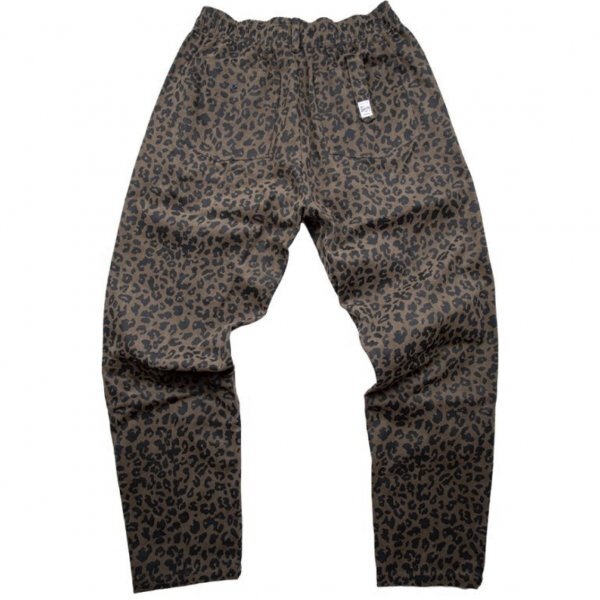 送料0 【 FLUTTER 】フラッター The Holiday -Comfy fit- Leopard Twill Easy Pants / BROWN-M [flutter-leo] ヘビーツイルイージーパンツ_出品カラー