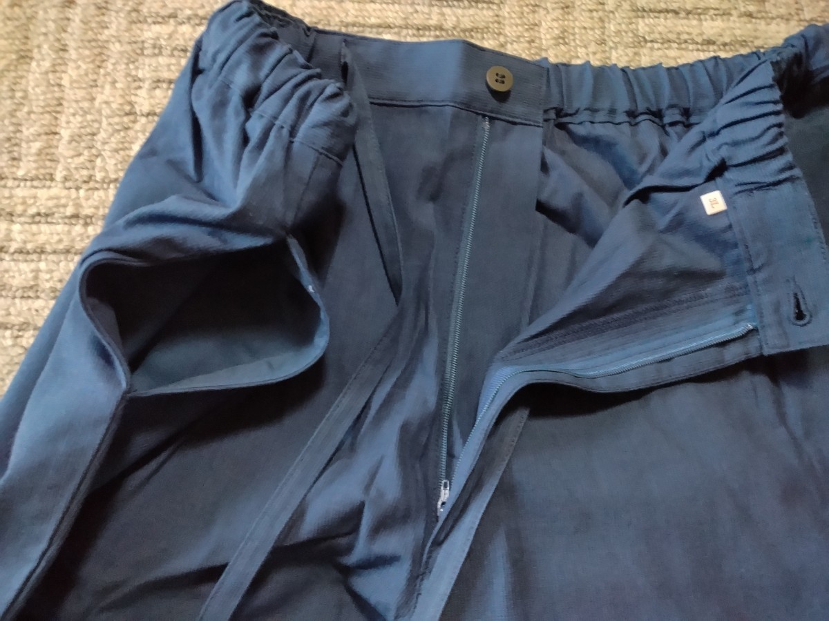  Okayama .. made in Japan Indigo. . indigo Samue top and bottom set 3L size top class navy blue Japanese clothes Japanese clothes jinbei law ... Buddhism equipment bundle Buddhist altar fittings .. worker 