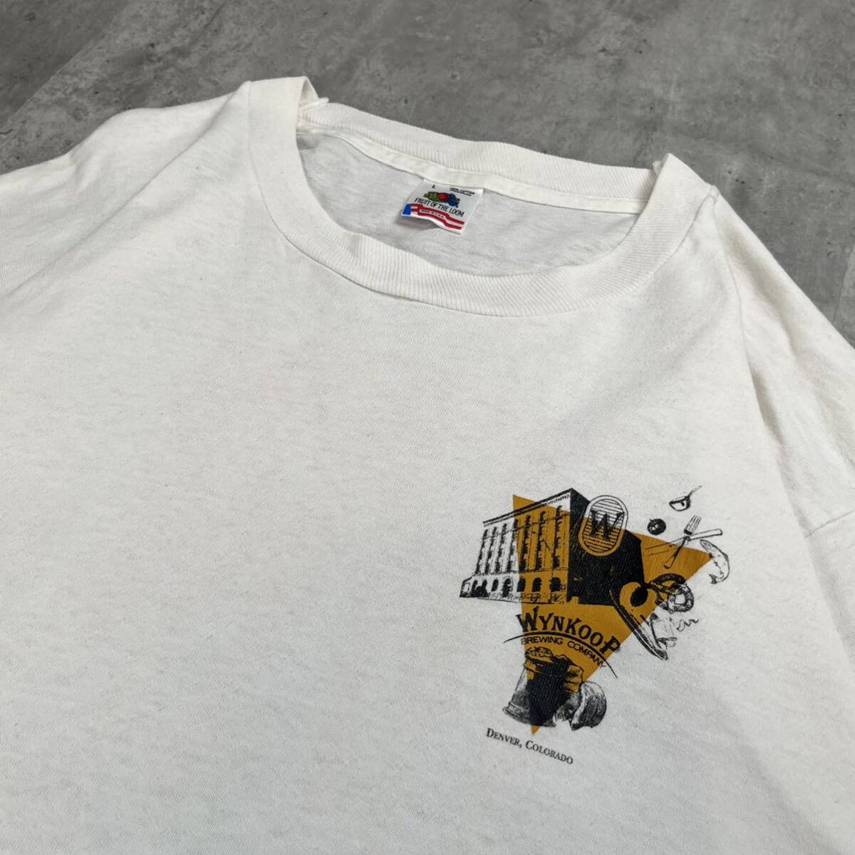 フルーツオブザルームUSA製 シングルステッチ小麦農家Tシャツ 90s 1779