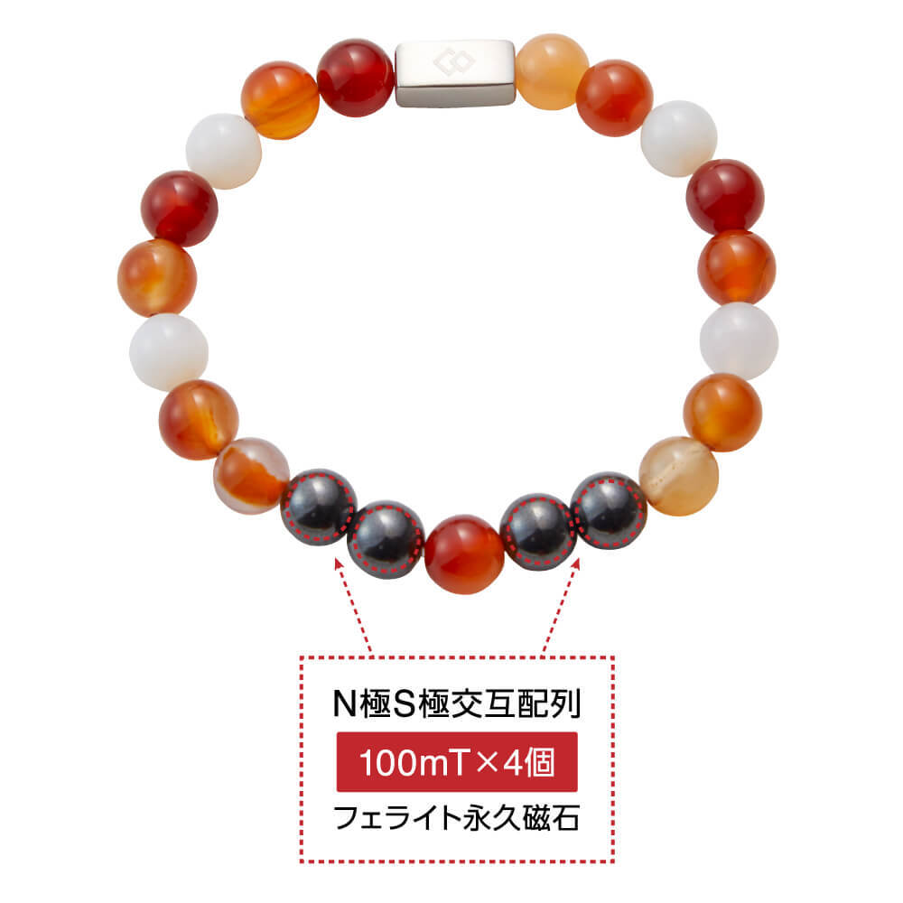  super-discount! new goods unused ko Ran tote loop REI Power Stone & porcelain breath beads work .,. except . natural stone LL size 18.5cm / heaven eye stone /ABAEM01LL