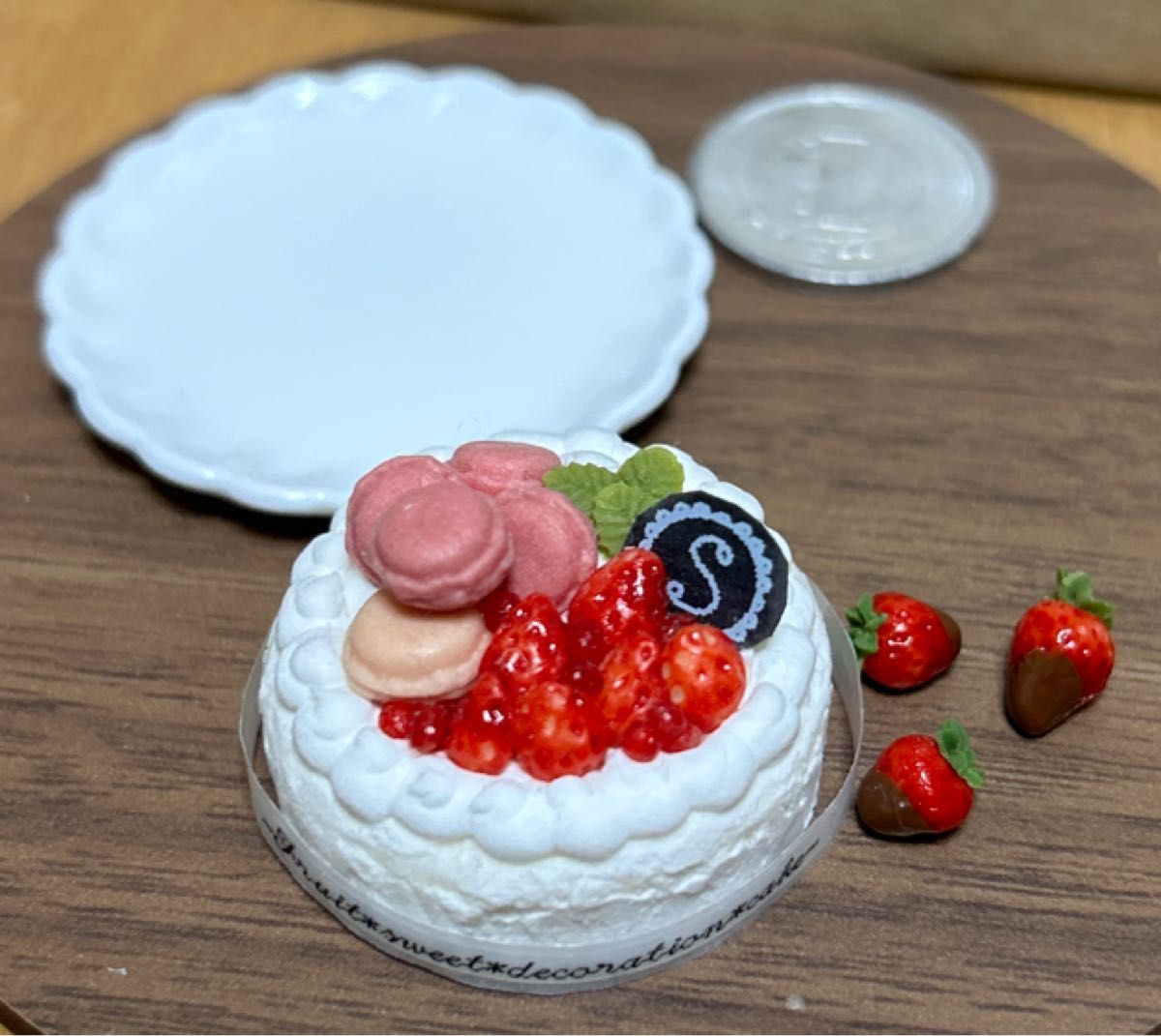 ミニチュア　ハンドメイド　スイーツ　ケーキ　ワッフル