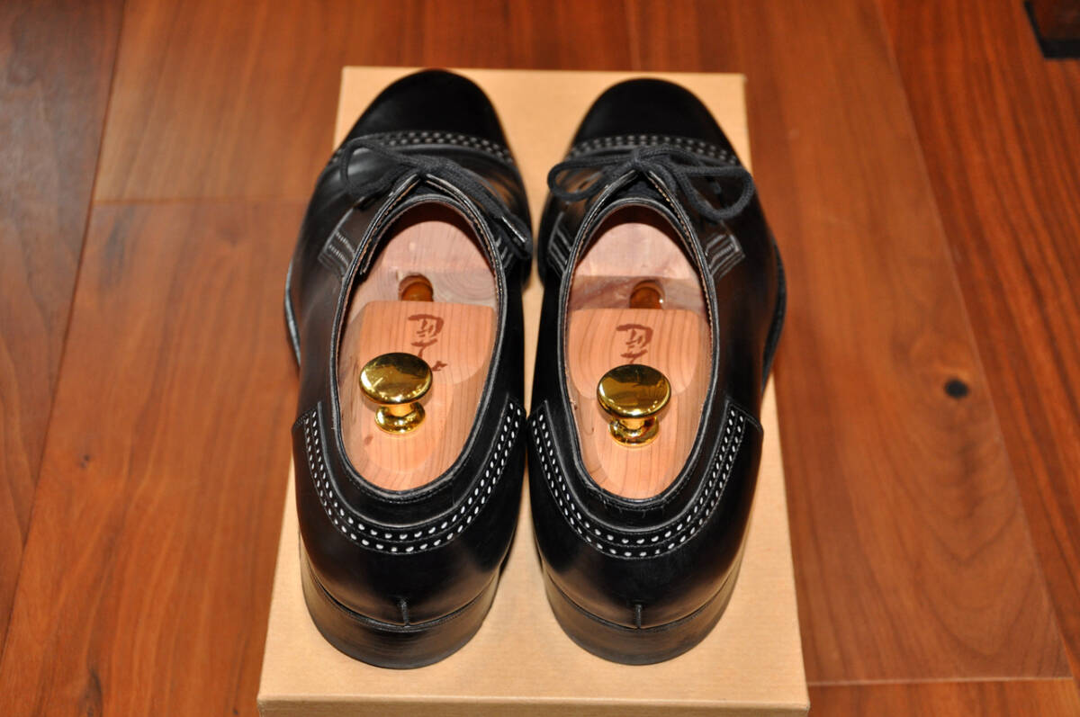 美品ペロンエペロン PERON&PERON ボローニャ 希少 ビスポーク 靴工房 イタリア製 レザー 内羽根 シューズ 靴 (メンズ) 41 黒 _画像5