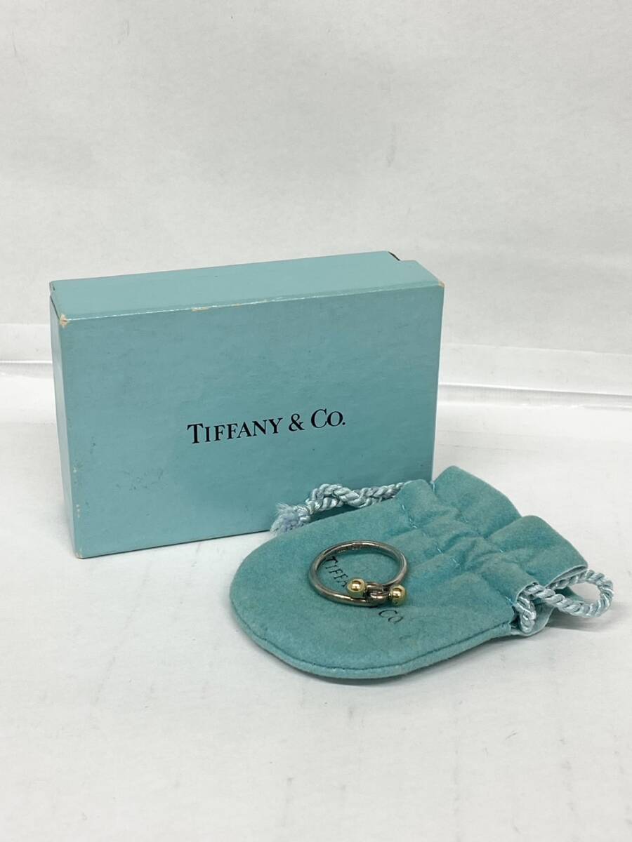 6467　ティファニー 　TIFFANY&CO.　ラブノット　リング　12.5号相当　SV925/750コンビ_画像1